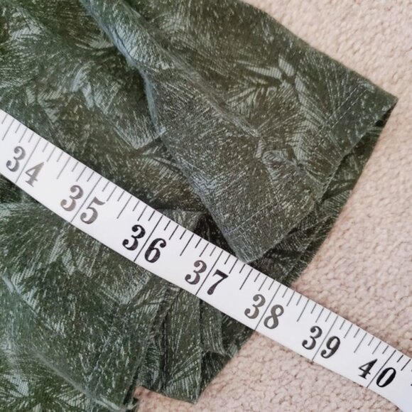 Toad & Co. Organic Cotton Lyocell Pine Leaf Green Boho Lagenlook Hiking Dress M - Picture 5 of 8